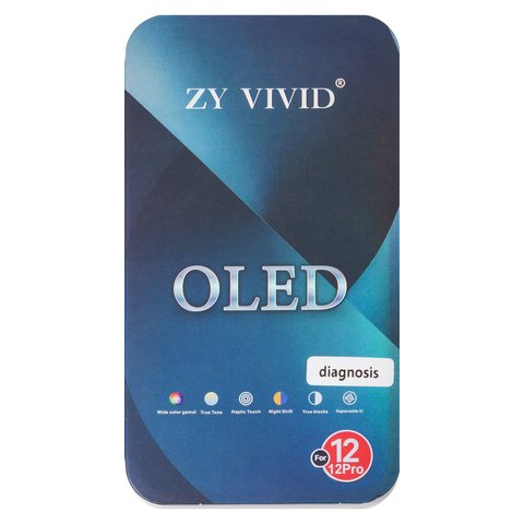 Дисплей для iPhone 12, iPhone 12 Pro, черный, с рамкой, High Copy, без ошибки, (OLED), ZY-OLED OEM hard, diagnosable Превью 1