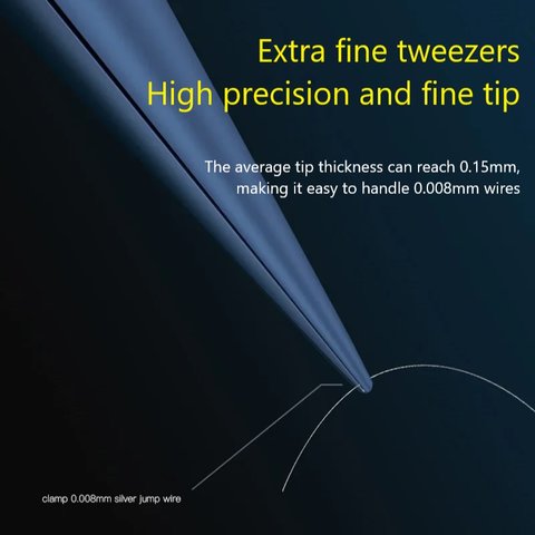 Mounting Tweezers Mechanic TI-15, (titanium alloy, curved, 140 mm) Preview 3
