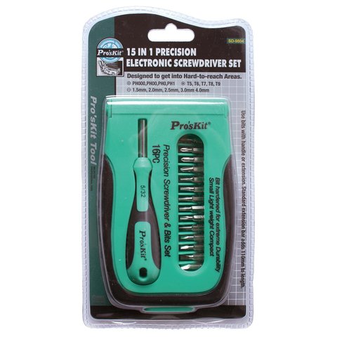 Destornillador con juego de puntas Pro'sKit SD-9804 Vista previa  2