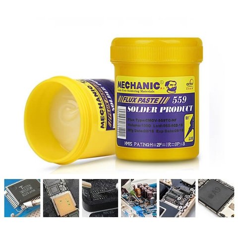 Fundente en pasta Mechanic CMOV-559TC-HF, actividad alta, 100 ml Vista previa  2