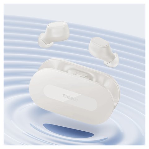 Гарнитура Baseus Bowie EZ10, беспроводная, белая, с зарядным кейсом, c кабелем, #A00054300226-Z1 Превью 4