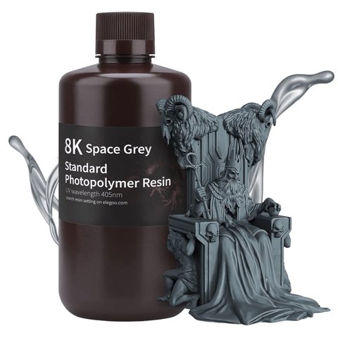 Фотополимерная смола для 3D-принтера ELEGOO 8K Space Grey, 1 кг Превью 2