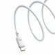 USB кабель Baseus Silky, 2xUSB тип-C, 200 см, 100 Вт, білий, силіконовий, #P10377704213-01 Прев'ю 1