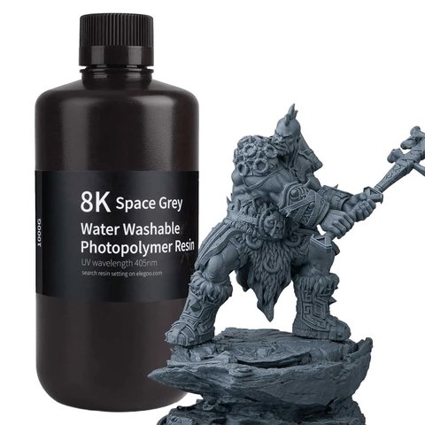 Фотополимерная смола для 3D-принтера ELEGOO 8K Space Grey (водосмываемая), 1 кг Превью 4